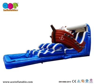 Barreja de pirates Diapositives inflables de diapositives d’aigua N Slide amb piscina al final